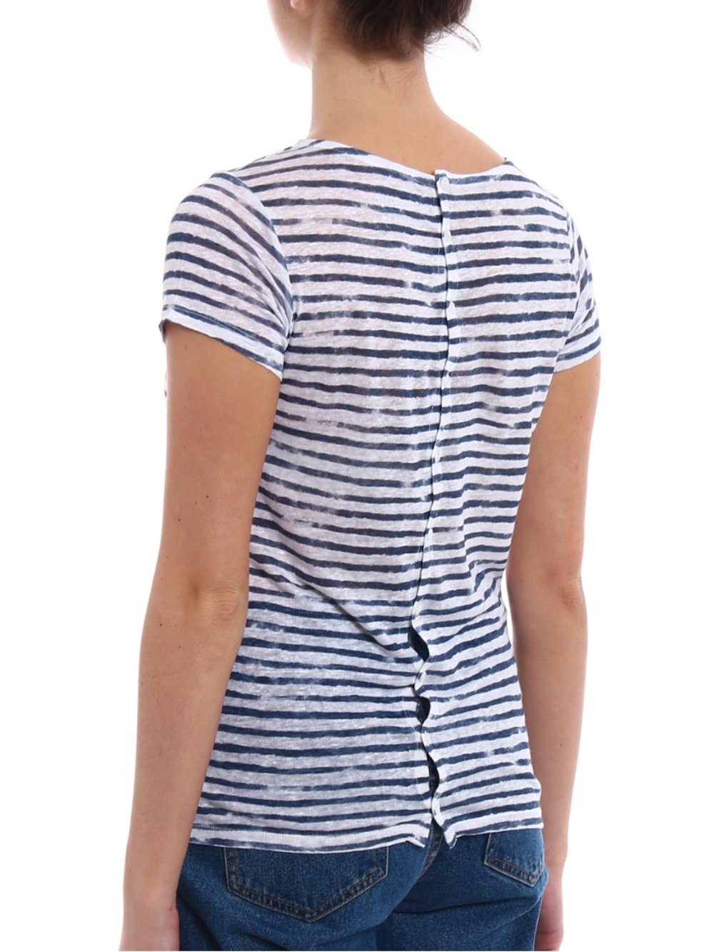 Majestic Paris for Neiman Marcus Linen Striped Top size 3